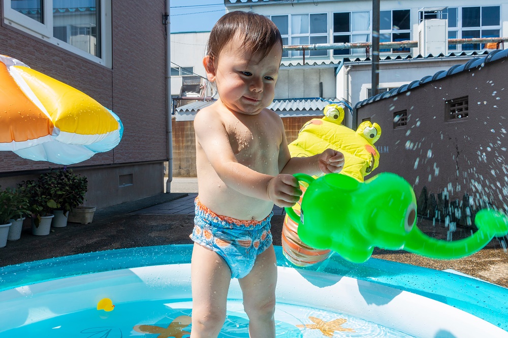 幼稚園保育園水遊び 